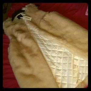 Long fur vintage vest